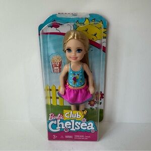 Barbie Club Chelsea Girl Doll Blonde Hair Ice Cream Top Pink Skirt DWJ27 NEW